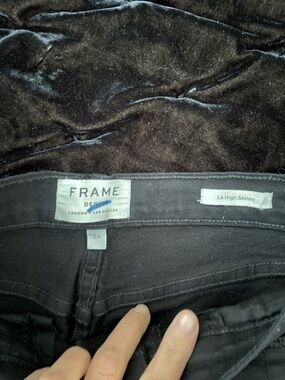 Frame Denim Le High Skinny Black Jeans